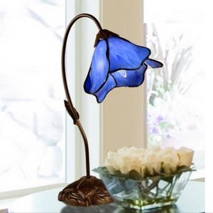 Blue Lily Tiffany Lamp